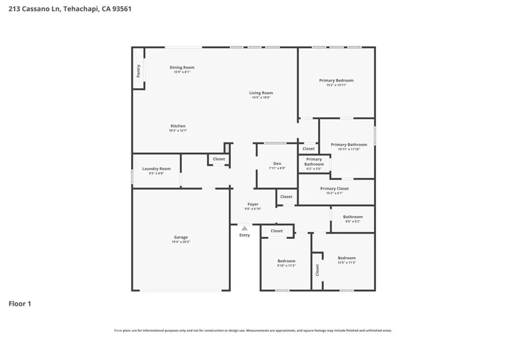 213 Cassano Tehachapi, CA 93561