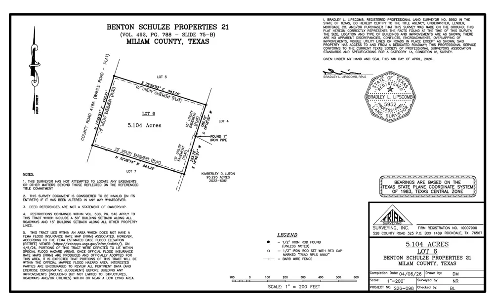 CR 418A (Wahle Road) Bartlett, TX 76511