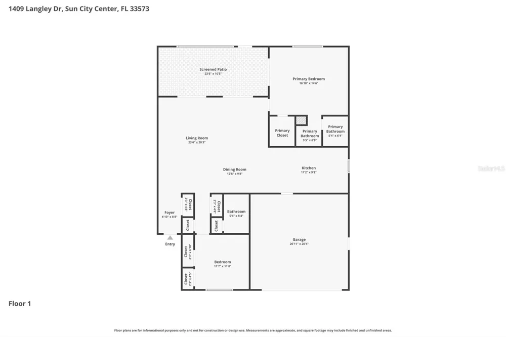 1409 LANGLEY DRIVE #1409 Sun City Center, FL 33573