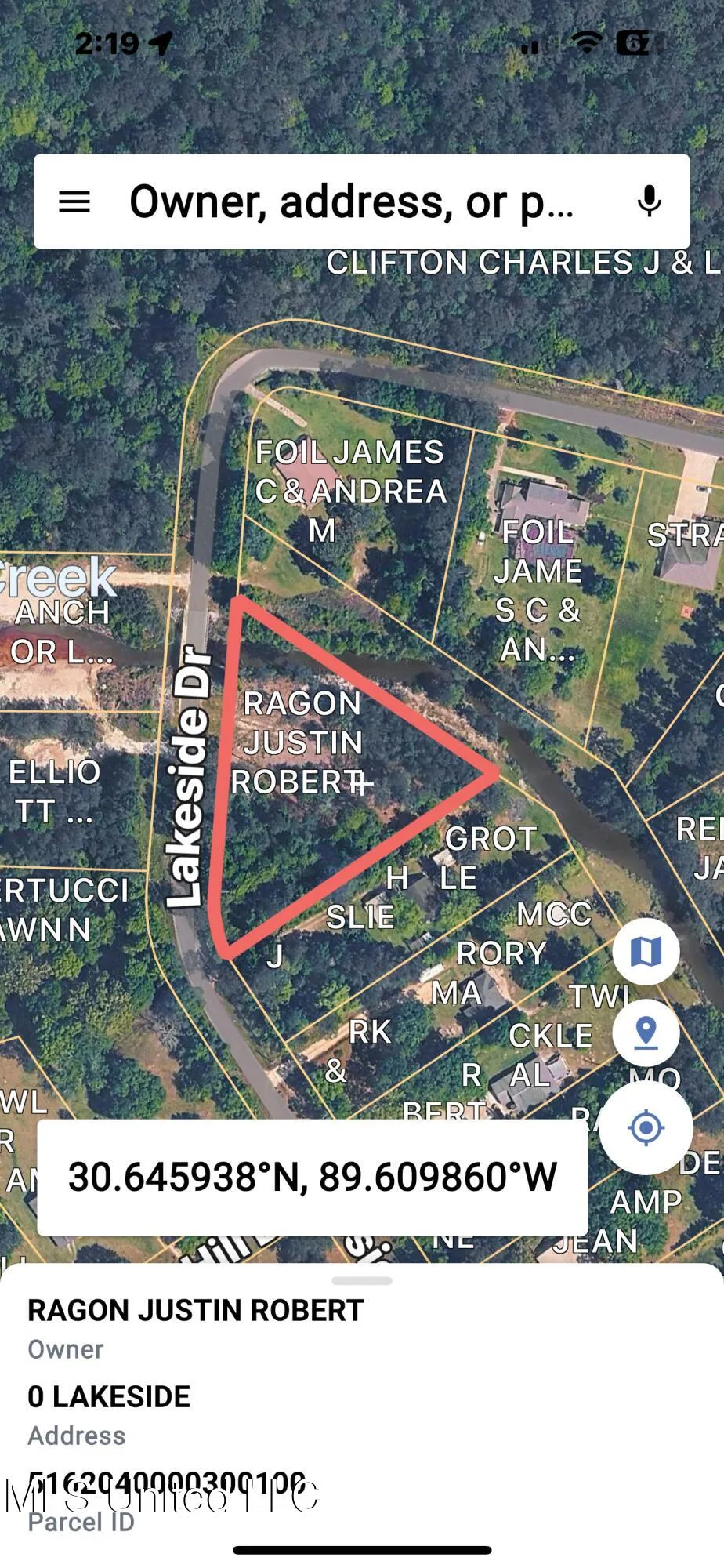 0 Lakeside Drive Carriere, MS 39426