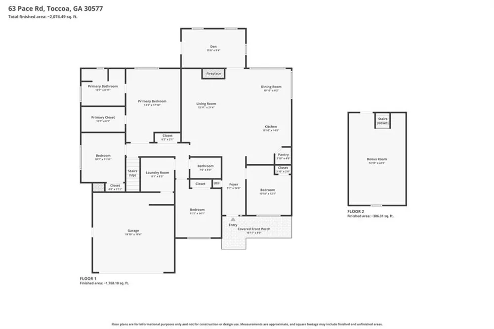 63 Pace Road Toccoa, GA 30577