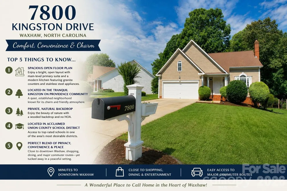 7800 Kingston Drive Waxhaw, NC 28173