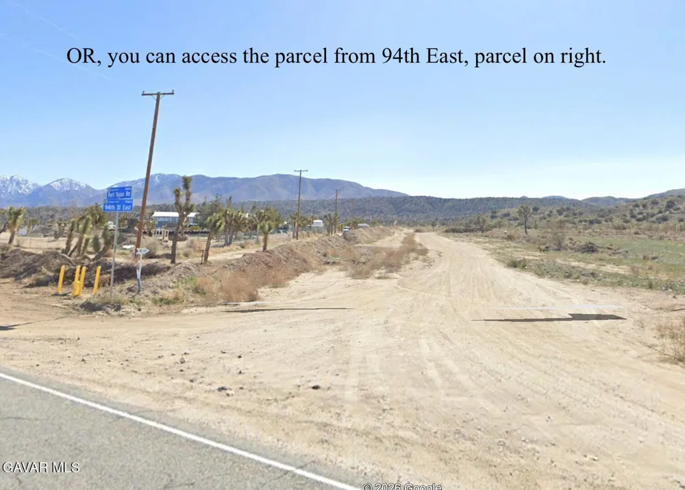 94th East @ Fort Tejon Rd Avenue Littlerock, CA 93543