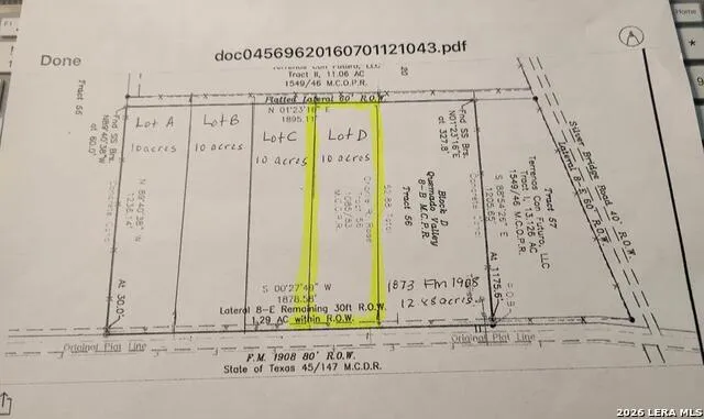 LOT D FM 1908 Quemado, TX 78877