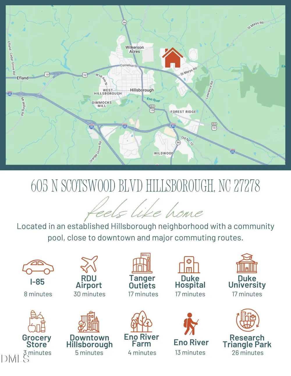 605 Scotswood Boulevard Hillsborough, NC 27278