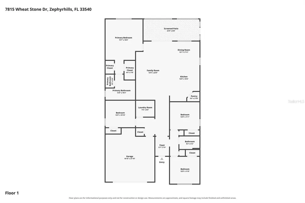 7815 WHEAT STONE DRIVE Zephyrhills, FL 33540