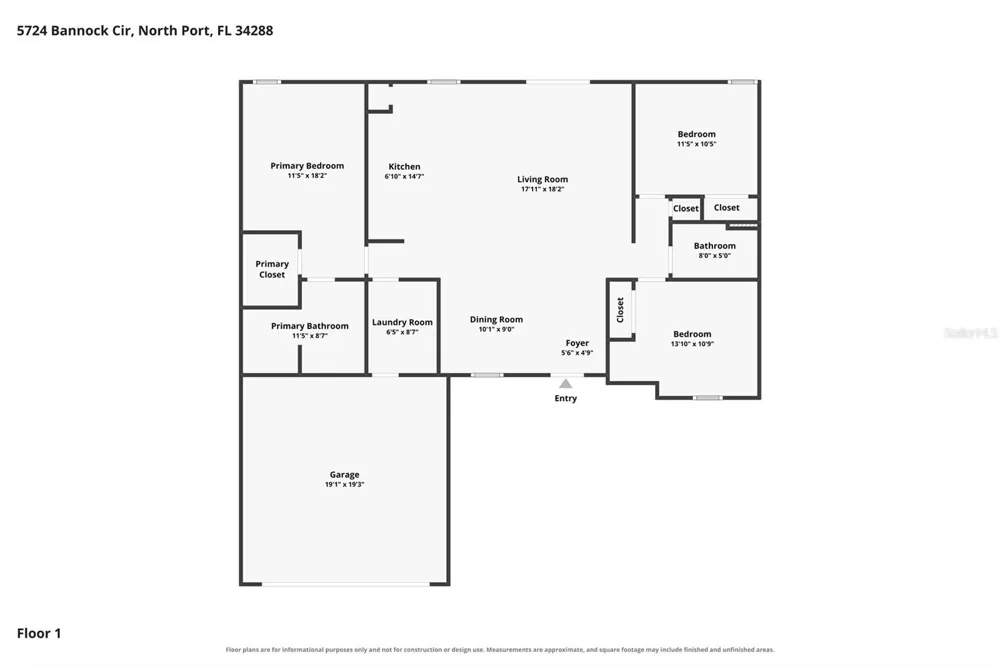 5724 BANNOCK CIRCLE North Port, FL 34288