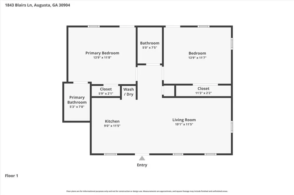 1843 Blairs Lane Augusta, GA 30904