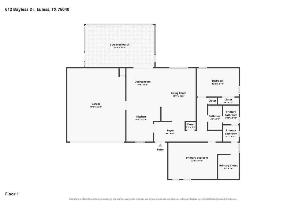 612 Bayless Drive Euless, TX 76040