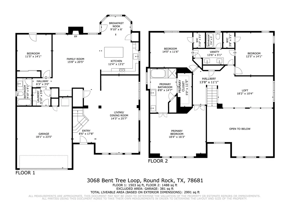 3068 Bent Tree Loop Round Rock, TX 78681