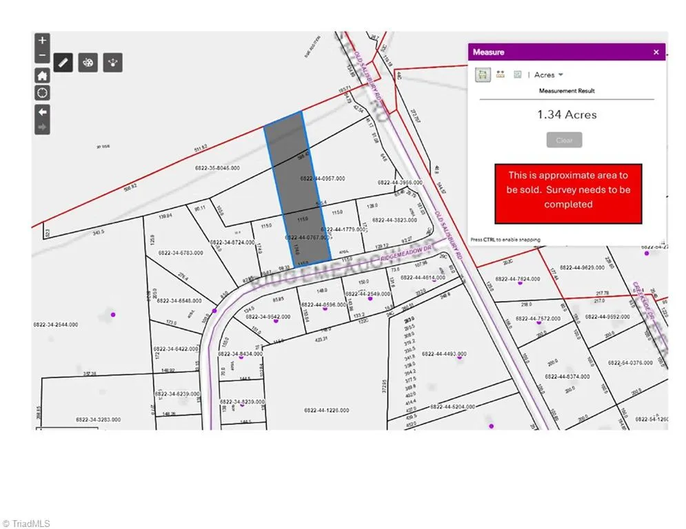1.34 Acres Lot #2 Ridgemeadow Drive Winston-Salem, NC 27127