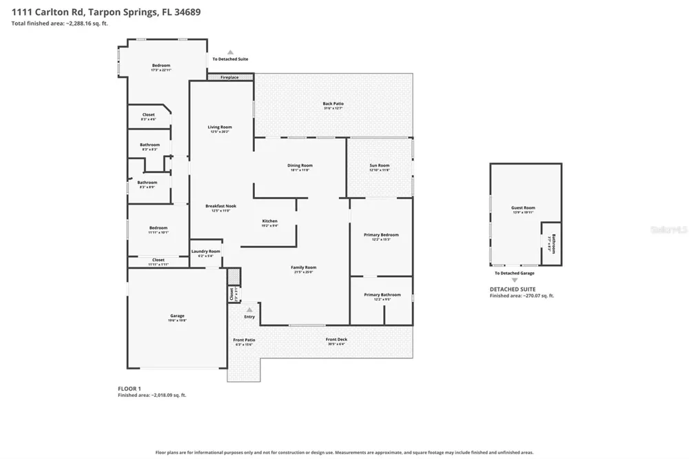 1111 CARLTON ROAD Tarpon Springs, FL 34689