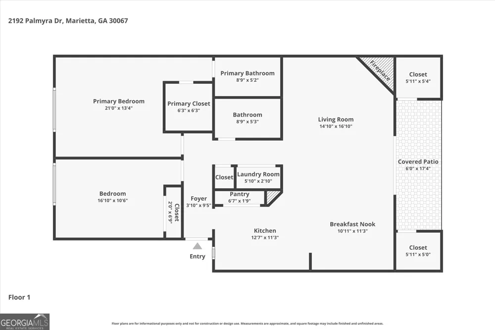 2192 Palmyra DR SE Marietta, GA 30062