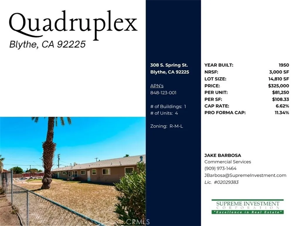 308 S Spring Street Blythe, CA 92225
