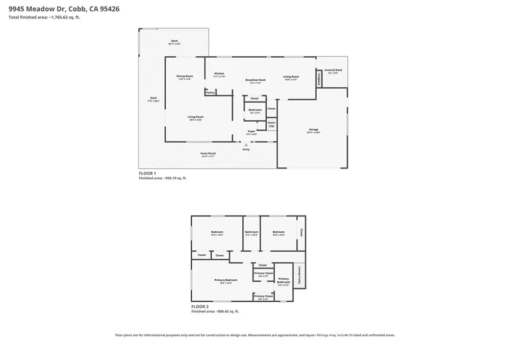 9945 Meadow Cobb, CA 95426