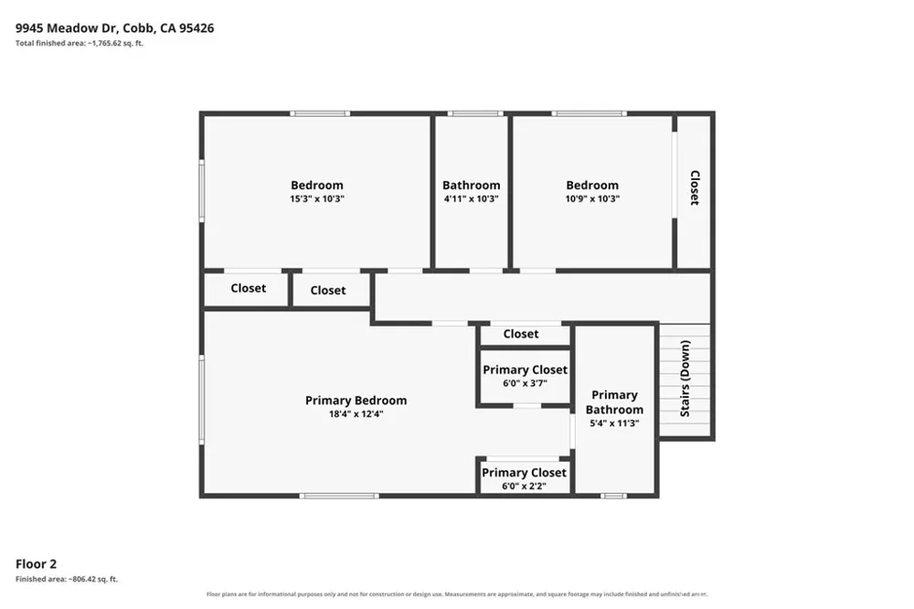 9945 Meadow Cobb, CA 95426