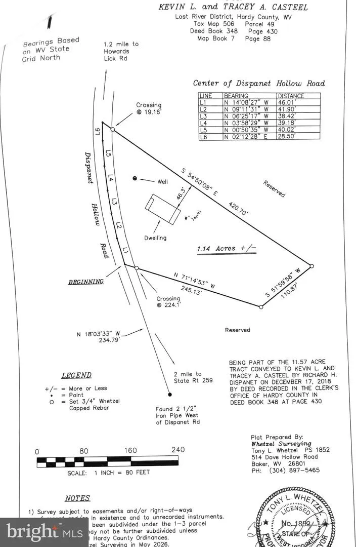 2066 DISPANET ROAD Mathias, WV 26812