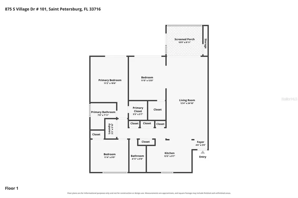 875 S VILLAGE DRIVE #101 St Petersburg, FL 33716