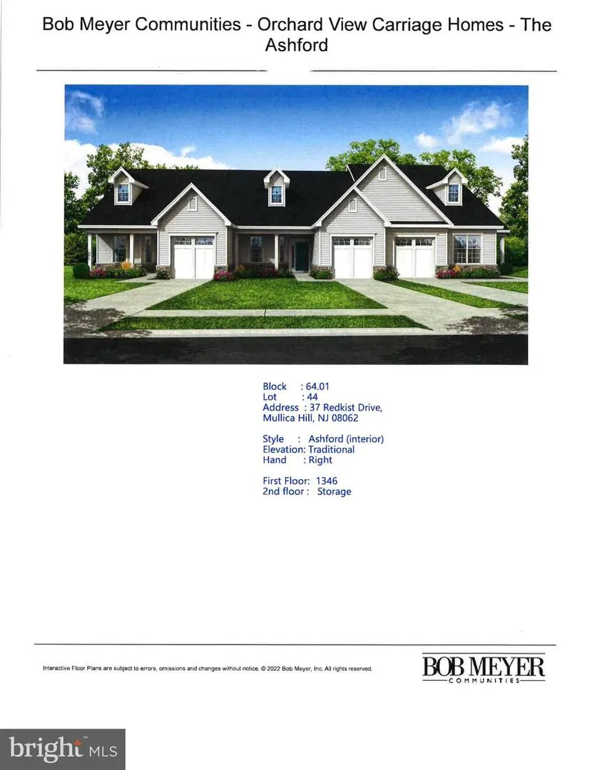 37 REDKIST DRIVE Mullica Hill, NJ 08062