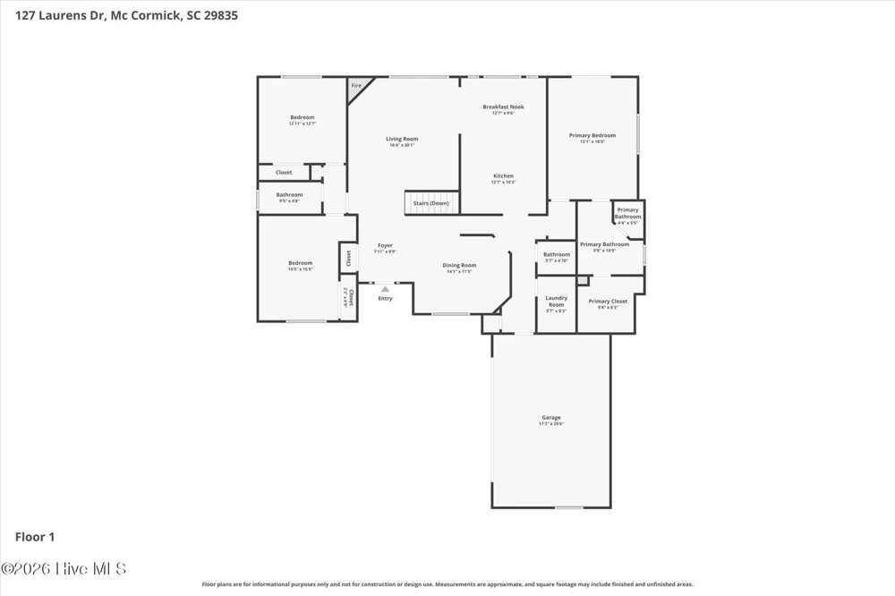 127 Laurens Drive Mccormick, SC 29835