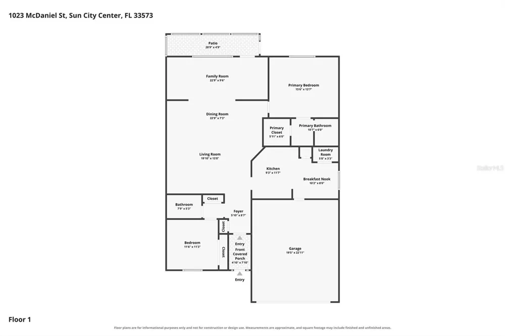 1023 MCDANIEL STREET #139 Sun City Center, FL 33573