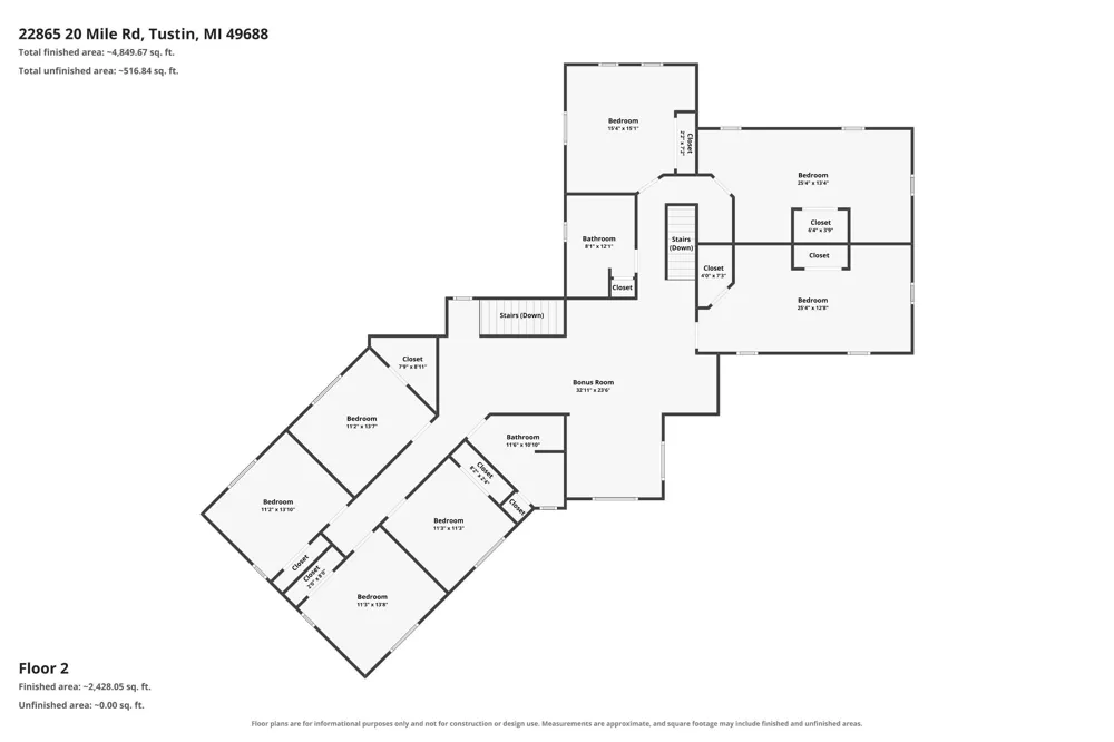 22865 20 Mile Road Burdell Township, MI 49688