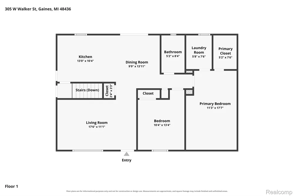 305 W Walker Street Gaines Township, MI 48436