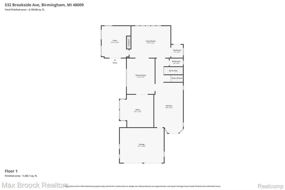 532 Brookside Avenue Birmingham City, MI 48009