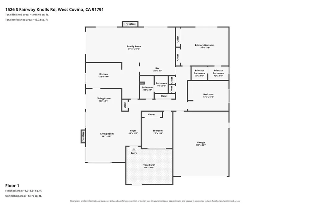 1526 S Fairway Knolls West Covina, CA 91791