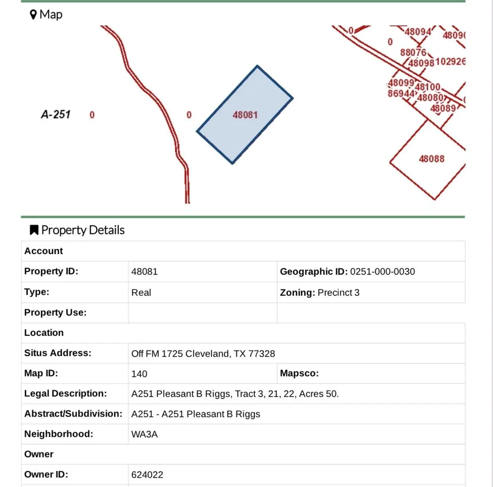Off Fm 1725 Cleveland, TX 77328
