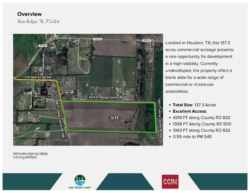 County Road 832 Blue Ridge, TX 75424