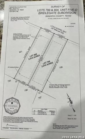 LOT 799 LITTLE SORREL WAY Bandera, TX 78003