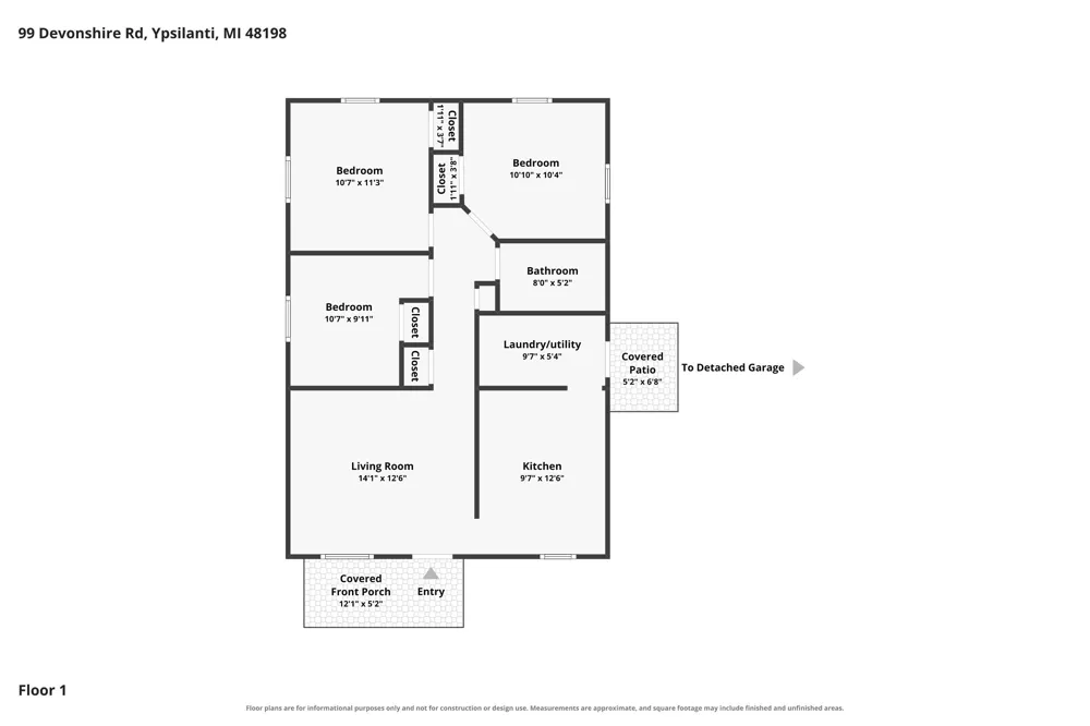 99 Devonshire Street Ypsilanti Charter Township, MI 48198