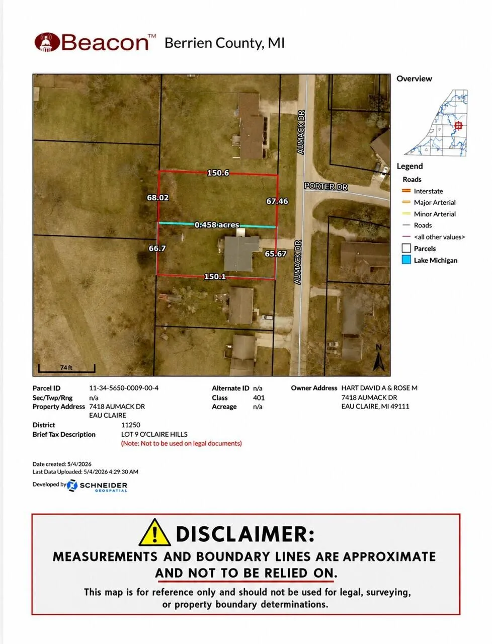 7418 Aumack Drive Eau Claire Village, MI 49111