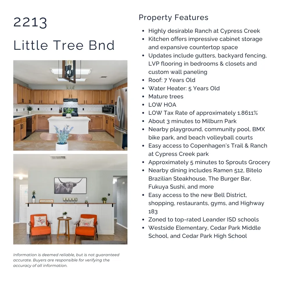 2213 Little Tree Bend Cedar Park, TX 78613