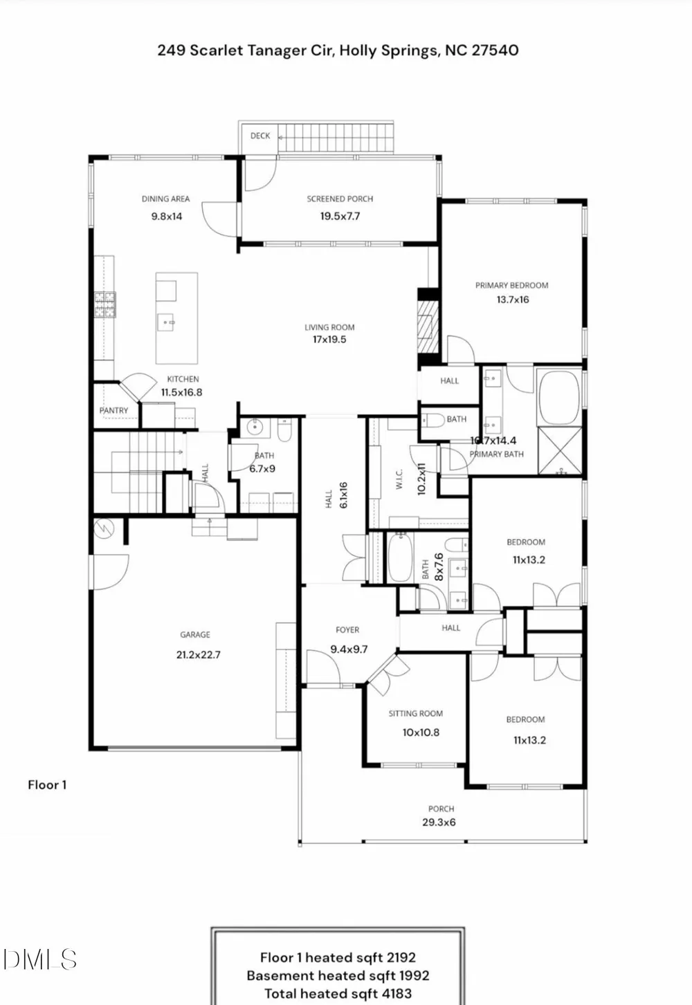 249 Scarlet Tanager Circle Holly Springs, NC 27540