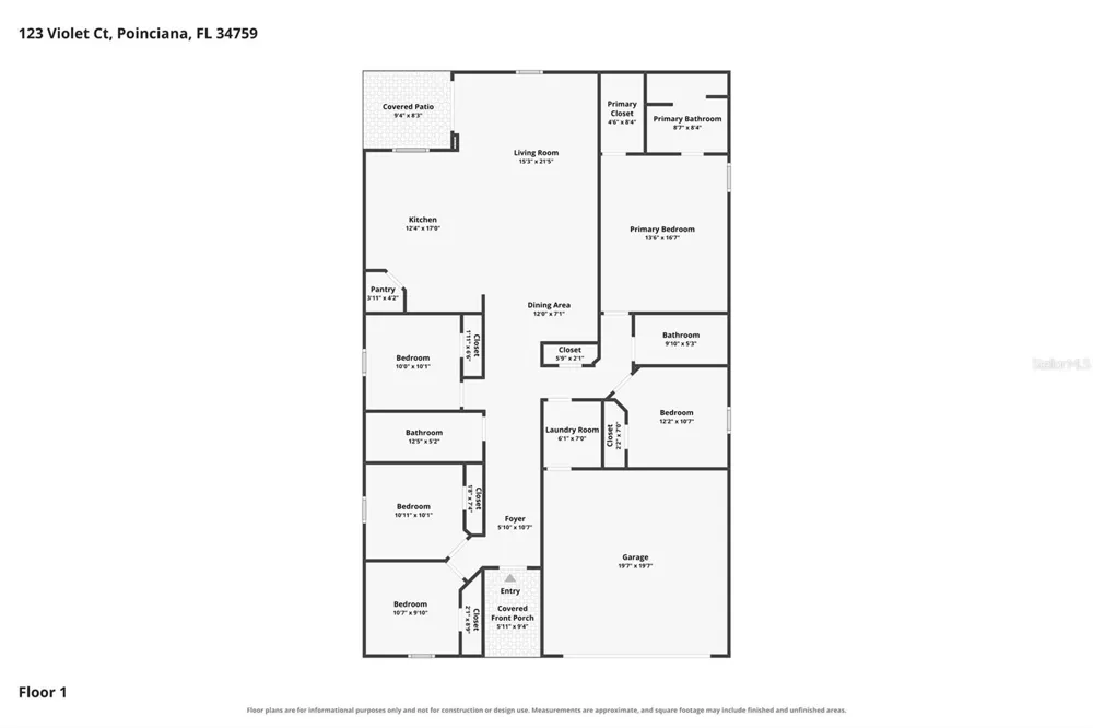 123 VIOLET COURT Poinciana, FL 34759