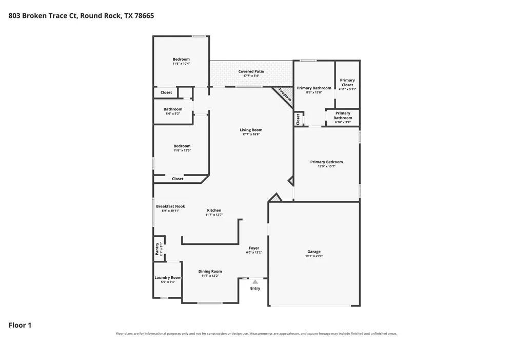 803 Broken Trace Court Round Rock, TX 78665
