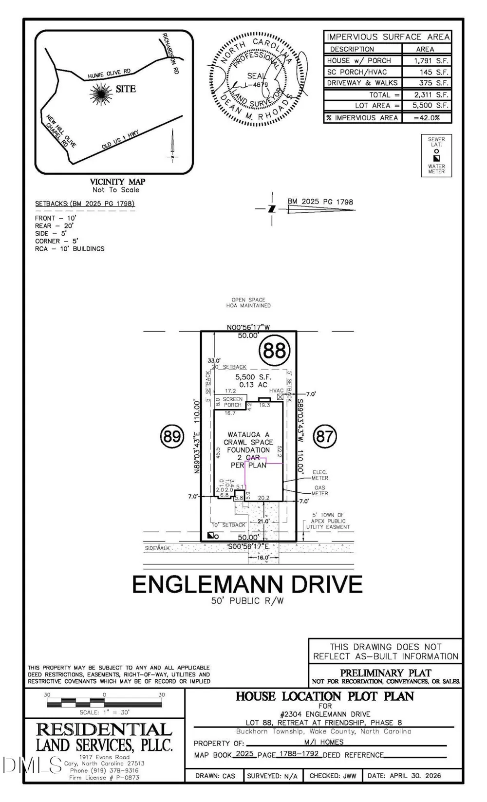 2304 Englemann Drive #88 Apex, NC 27562