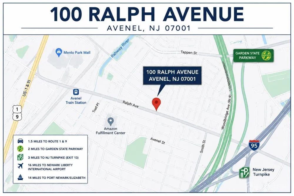 100 ralph Avenue Avenel, NJ 07001