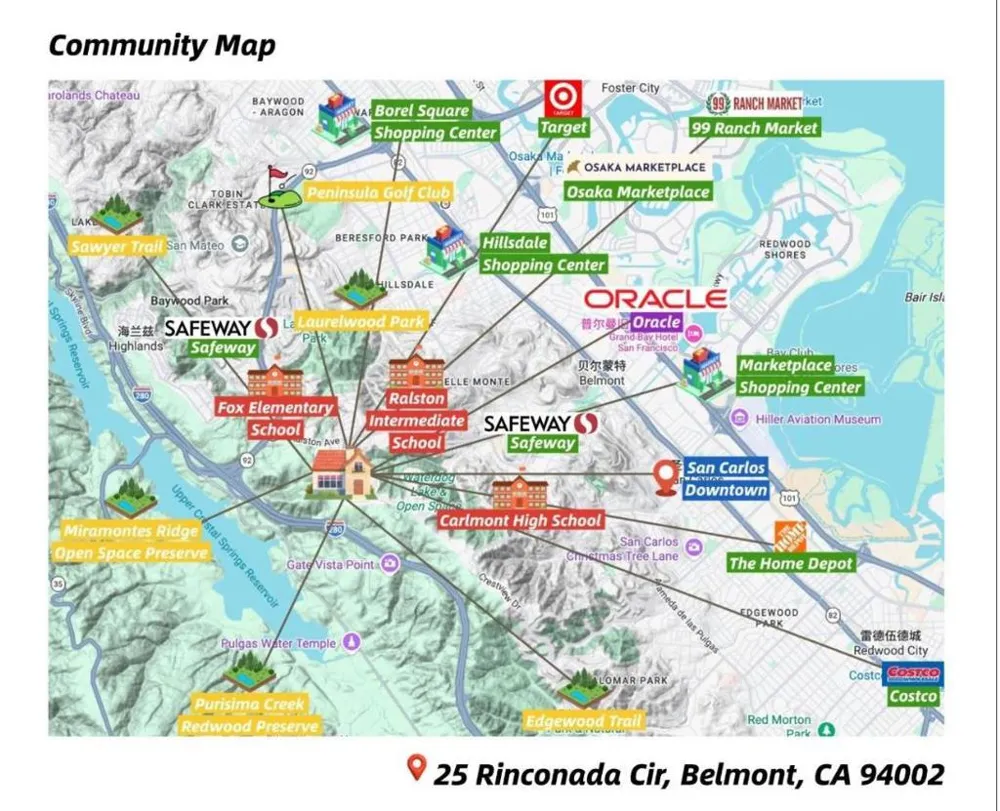 25 Rinconada Circle Belmont, CA 94002
