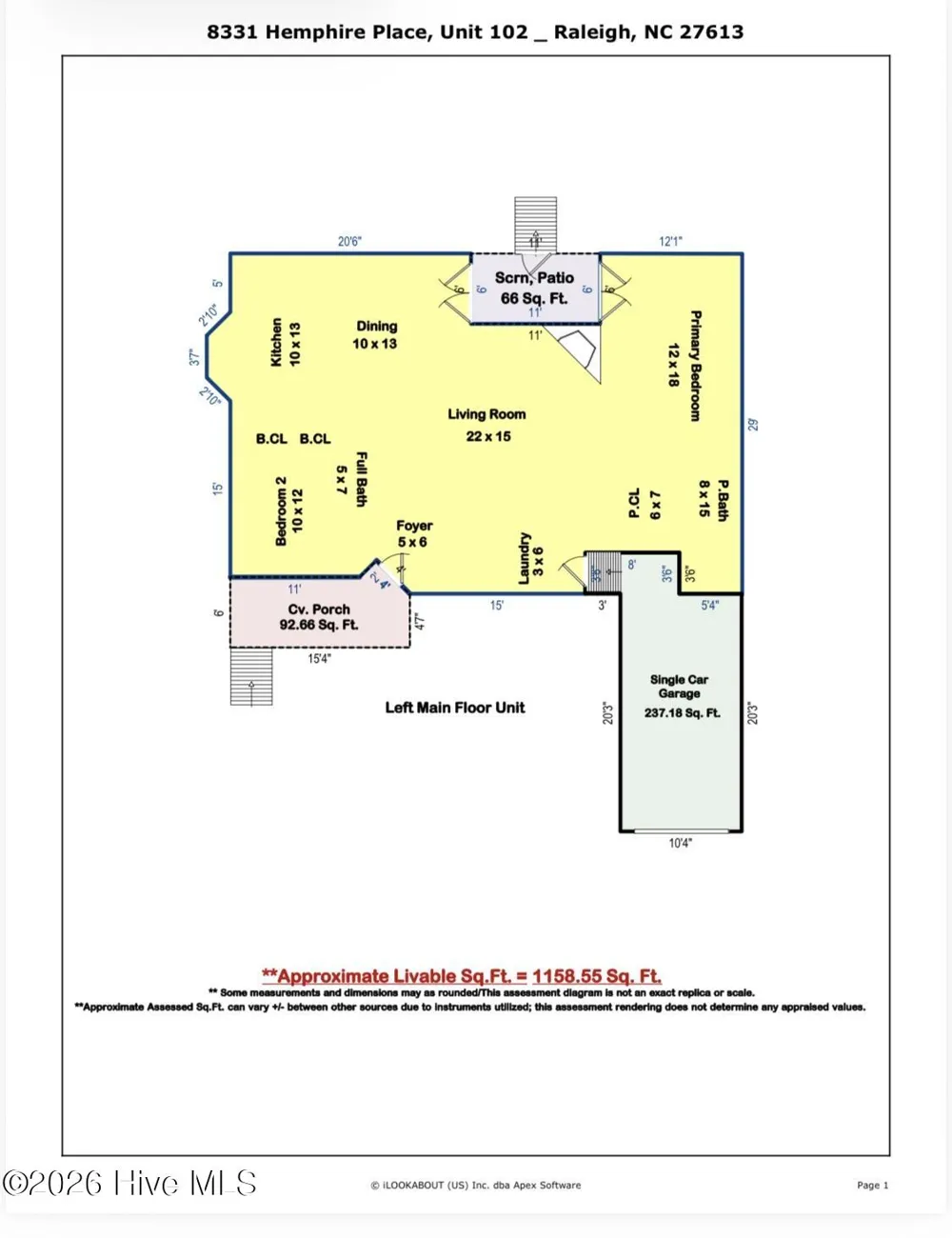 8331 Hempshire Place #102 Raleigh, NC 27613
