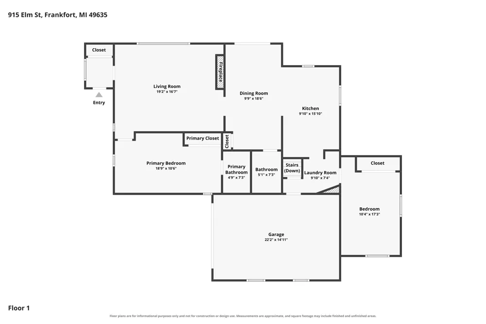 915 Elm Street Frankfort City, MI 49635