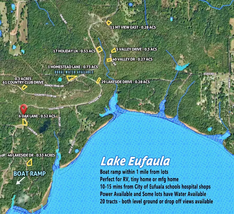 6 Oak Lane Eufaula, OK 74432