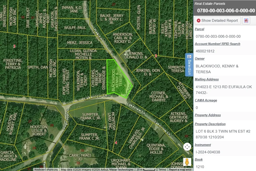 6 Oak Lane Eufaula, OK 74432