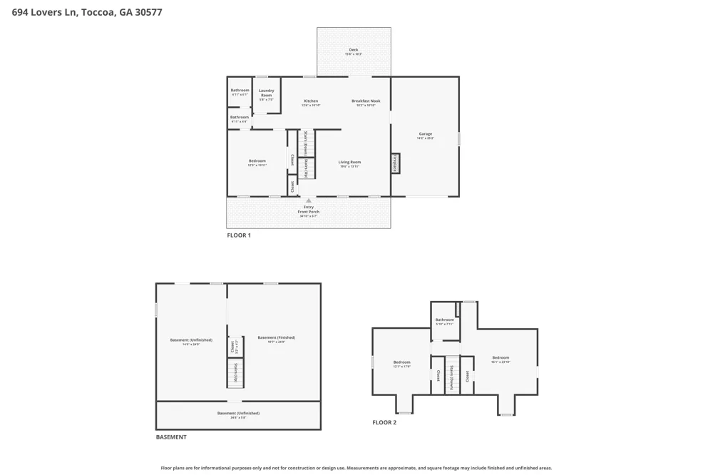 694 Lovers LN Toccoa, GA 30577