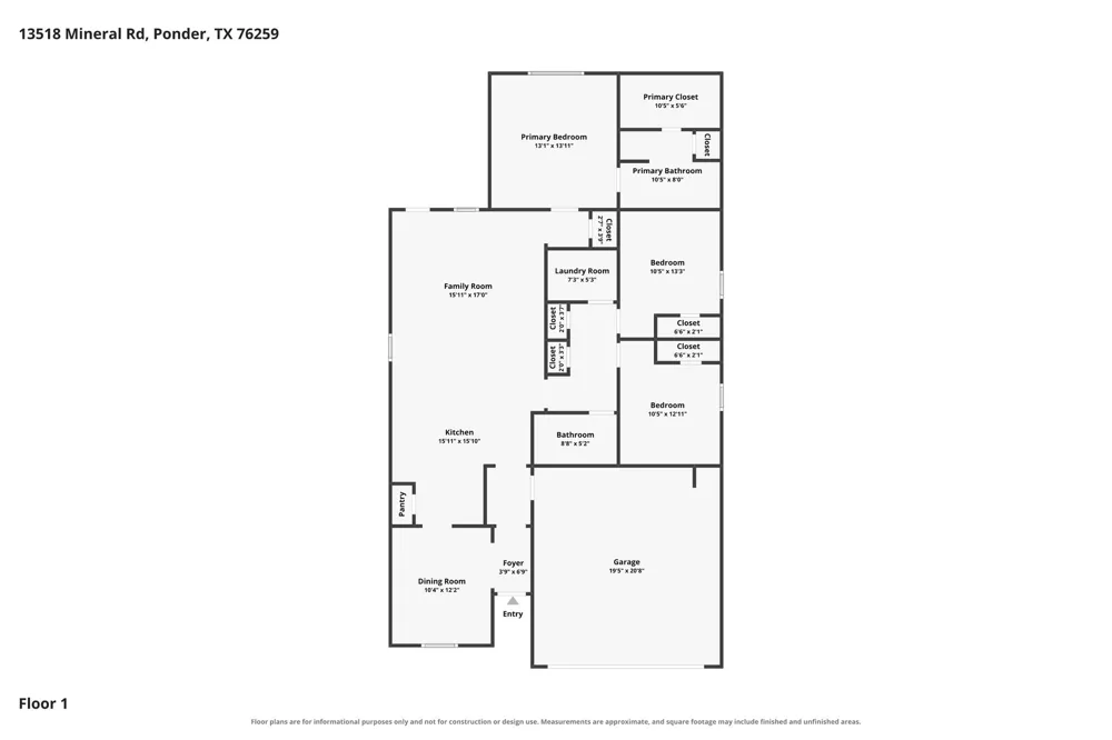 13518 Mineral Road Ponder, TX 76259