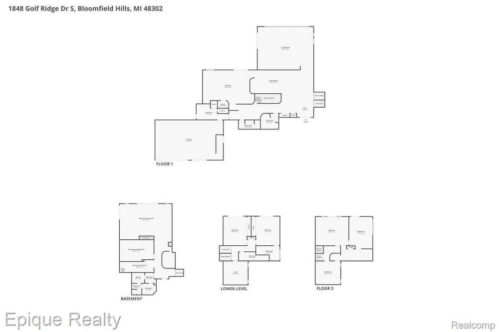 1848 Golf Ridge Drive S Bloomfield Hills City, MI 48302
