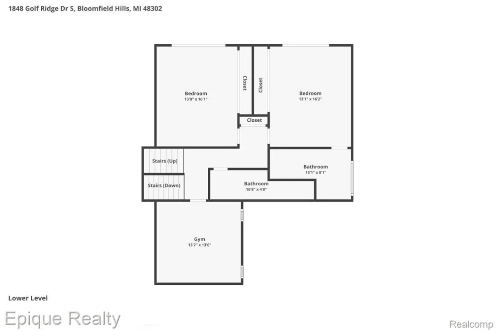 1848 Golf Ridge Drive S Bloomfield Hills City, MI 48302