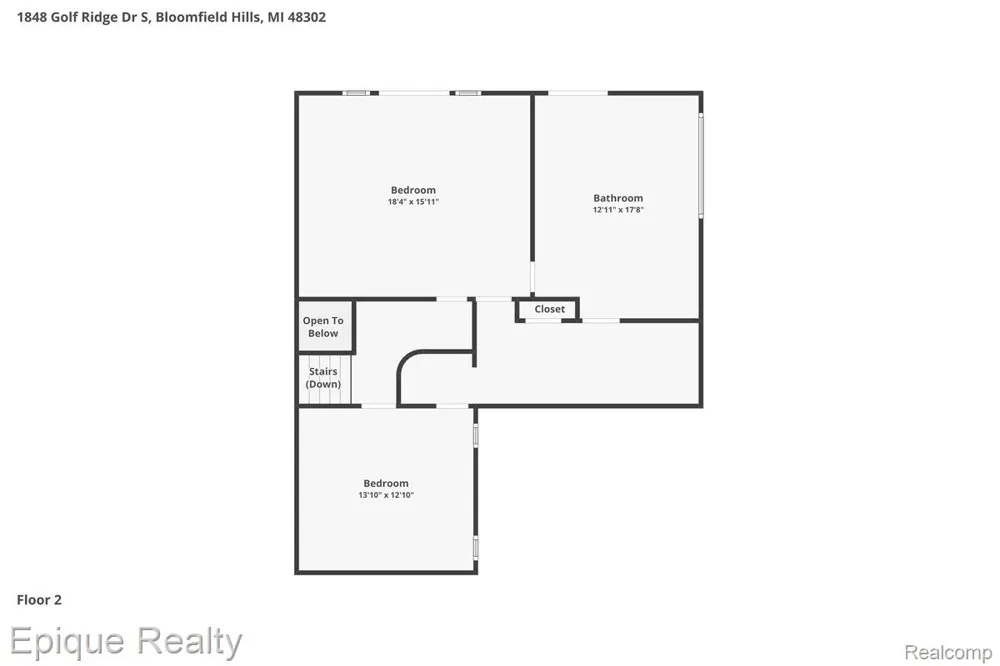 1848 Golf Ridge Drive S Bloomfield Hills City, MI 48302